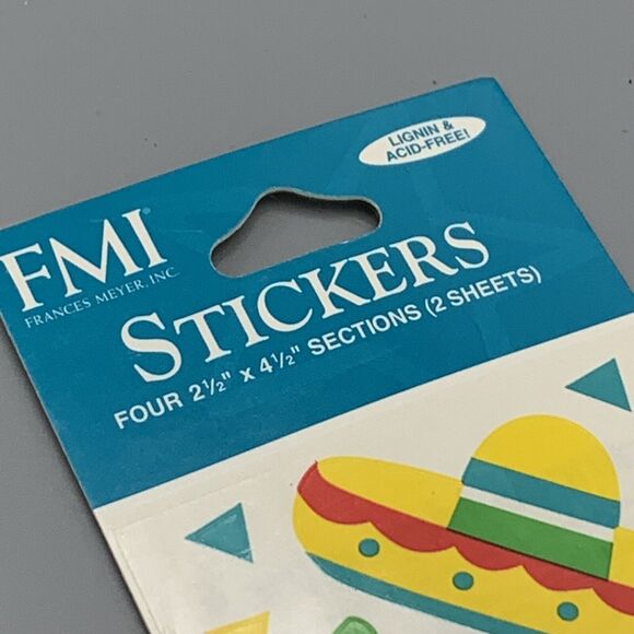 Vtg Frances Meyer Southwest Stickers Cactus 2 Sheet Scrapebooking Crafting NOS - Picture 3 of 7